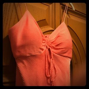 ✨Coral Spaghetti Strap Dress, Size 3/4✨